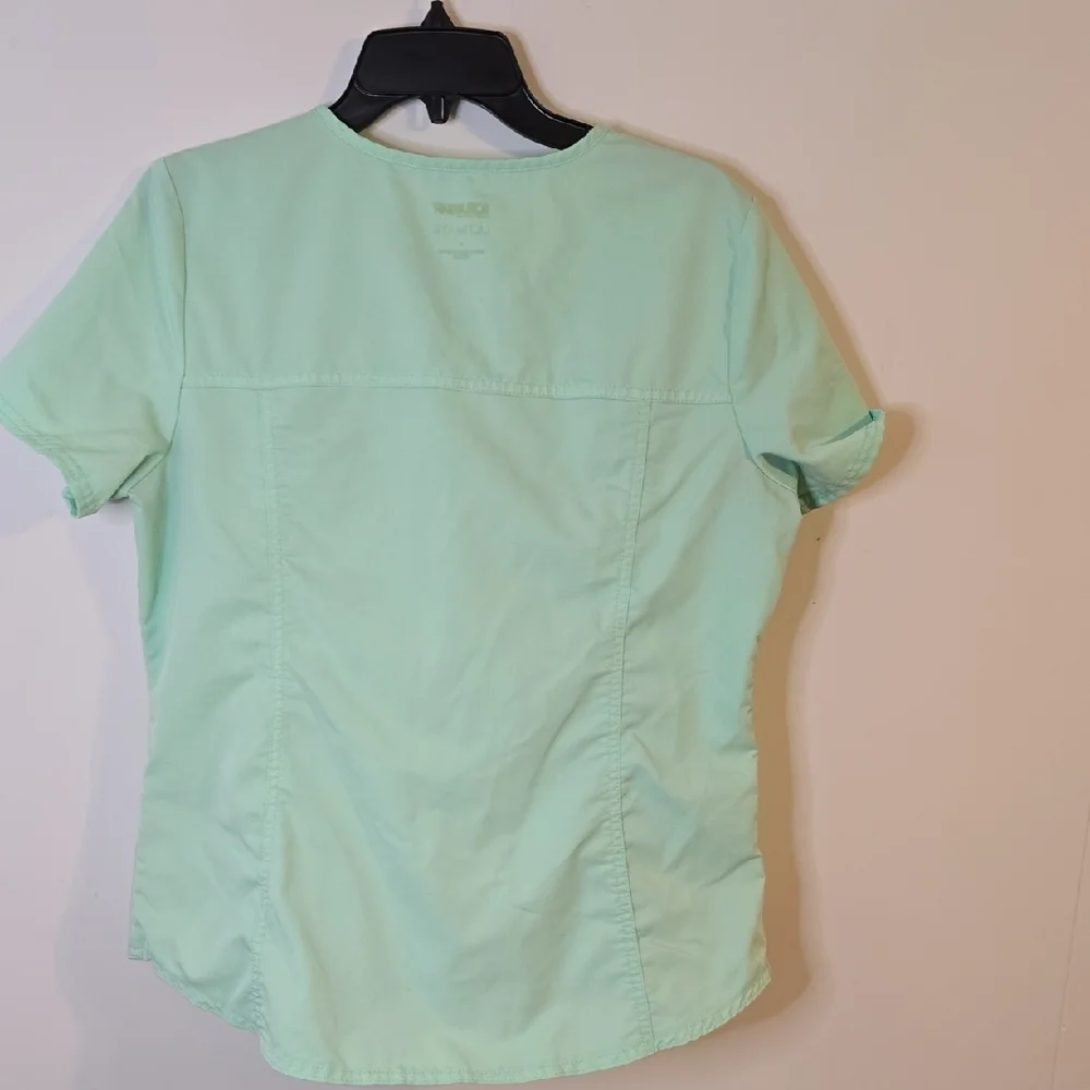 Scrubstar Light Green Women's Short Sleeve Top - Picture 3 of 3